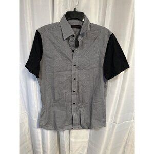 Stitched Un-TuXXXXed Black Mini Gingham Small Short Sleeve